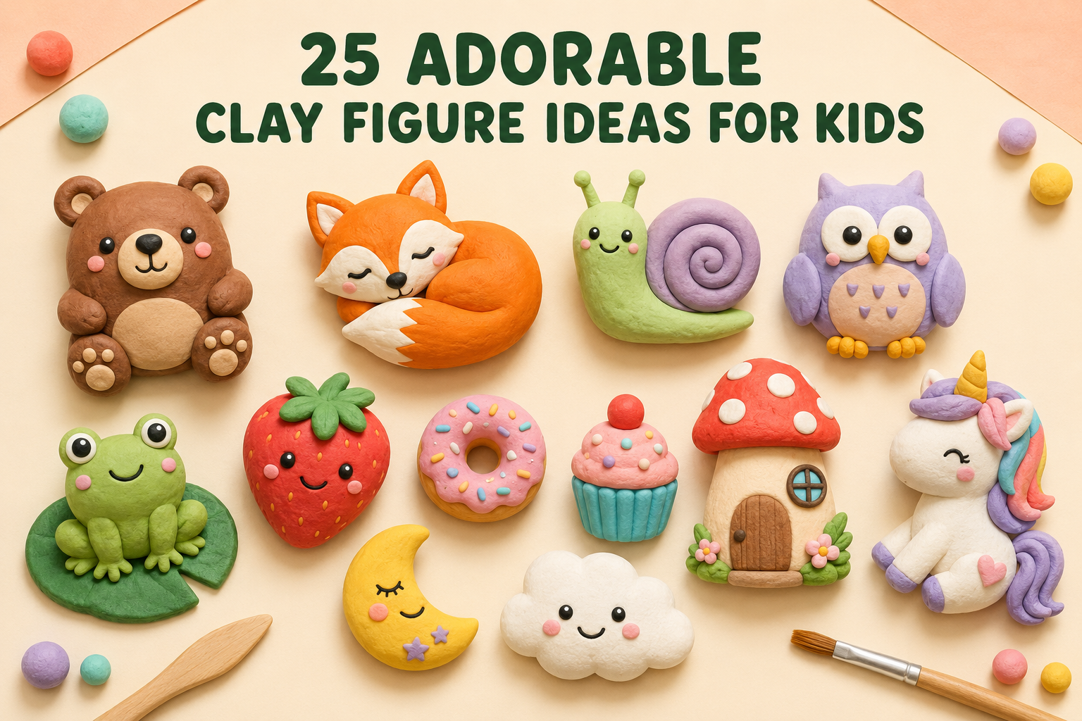 25 Easy Clay Figure Ideas for Kids (So Cute!)